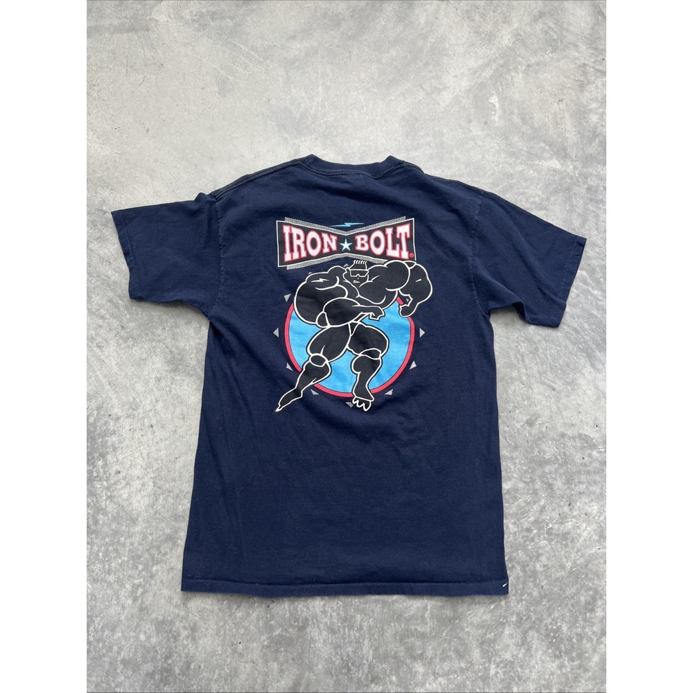 Vintage Bolt Iron No Pain No Gain Workout Promo Tee